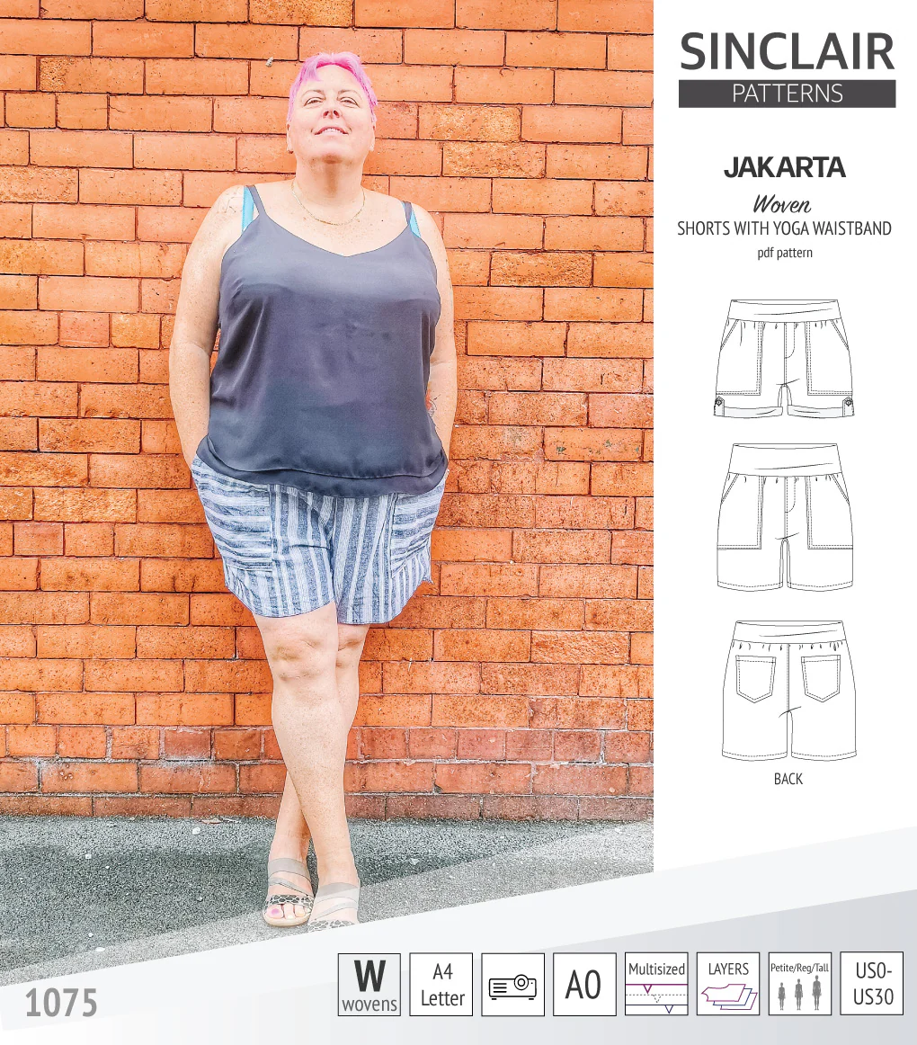 Jakarta shorts for woven fabrics with yoga waistband and pockets (PDF) - Image 27