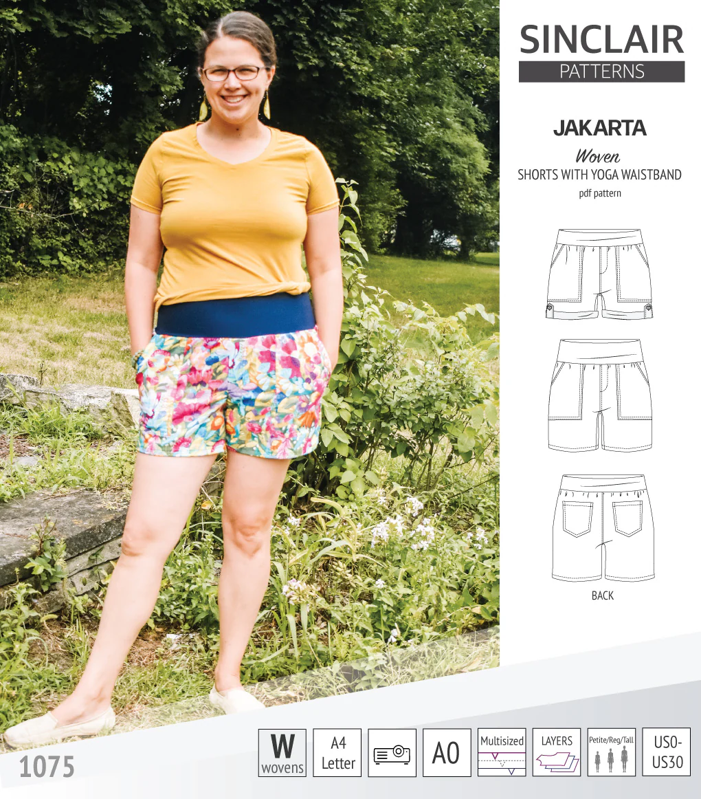 Jakarta shorts for woven fabrics with yoga waistband and pockets (PDF) - Image 28