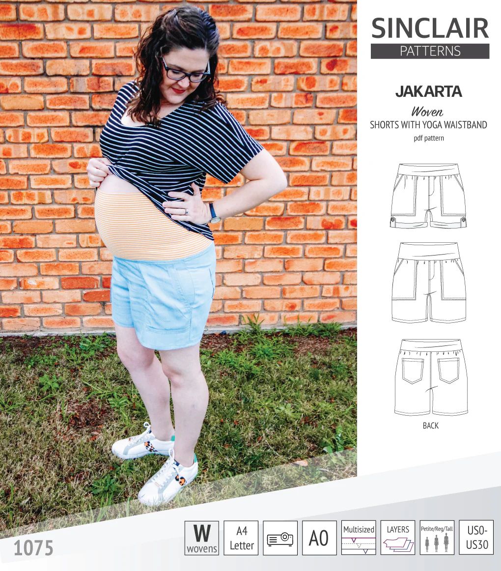 Jakarta shorts for woven fabrics with yoga waistband and pockets (PDF) - Image 29
