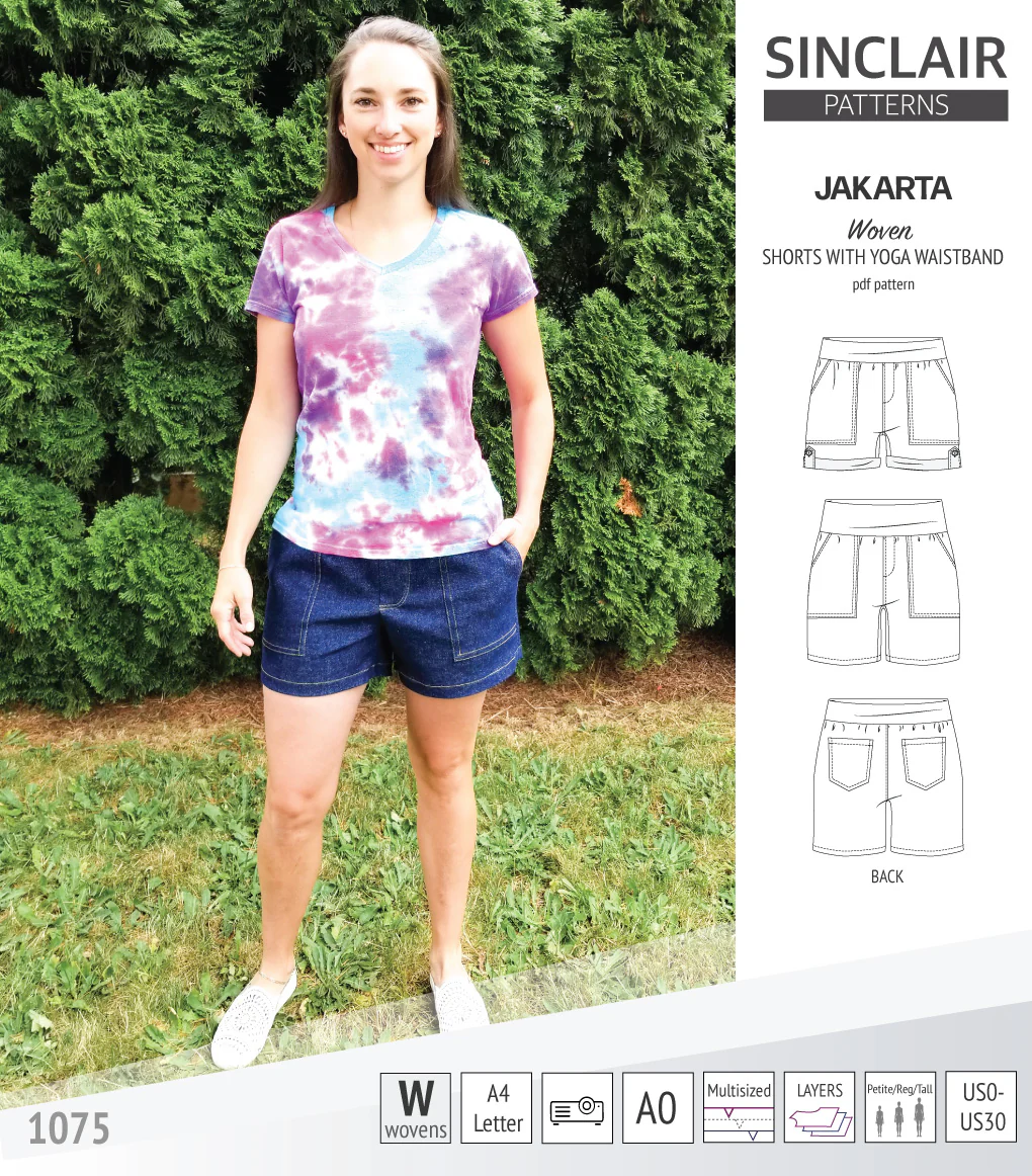 Jakarta shorts for woven fabrics with yoga waistband and pockets (PDF) - Image 38