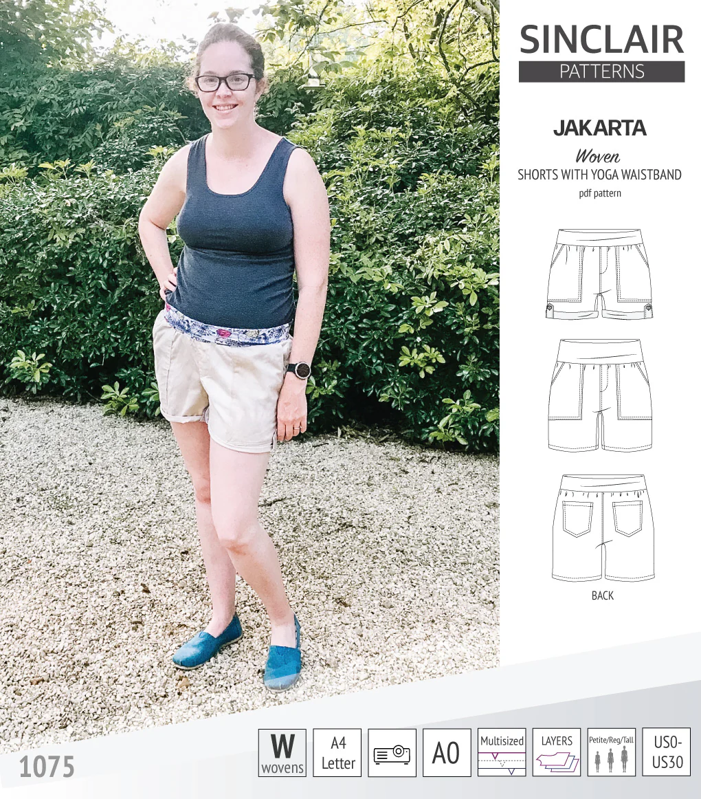 Jakarta shorts for woven fabrics with yoga waistband and pockets (PDF) - Image 40