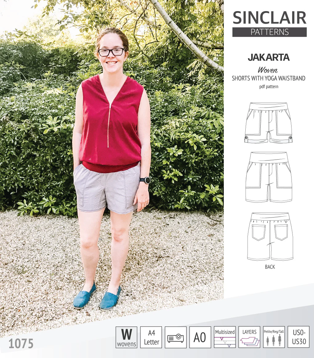 Jakarta shorts for woven fabrics with yoga waistband and pockets (PDF) - Image 41