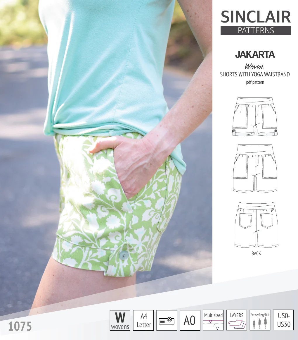 Jakarta shorts for woven fabrics with yoga waistband and pockets (PDF) - Image 42