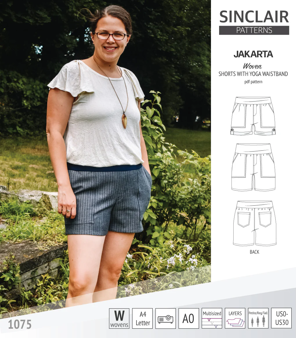 Jakarta shorts for woven fabrics with yoga waistband and pockets (PDF) - Image 50