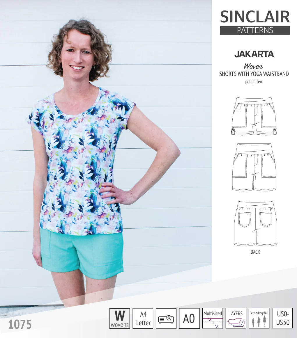 Jakarta shorts for woven fabrics with yoga waistband and pockets (PDF) - Image 52