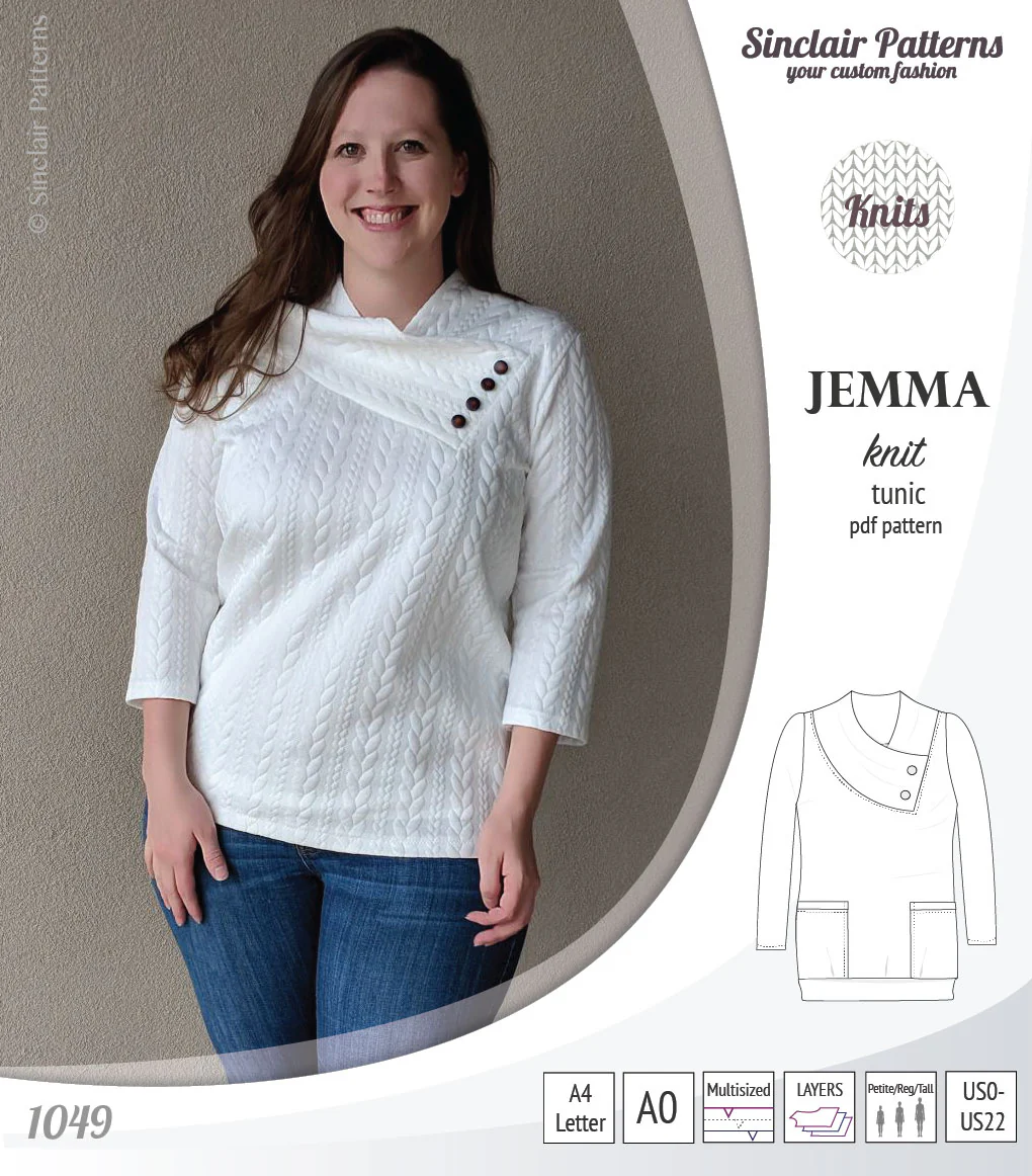 Jemma knit tunic with pockets (PDF) - Image 10