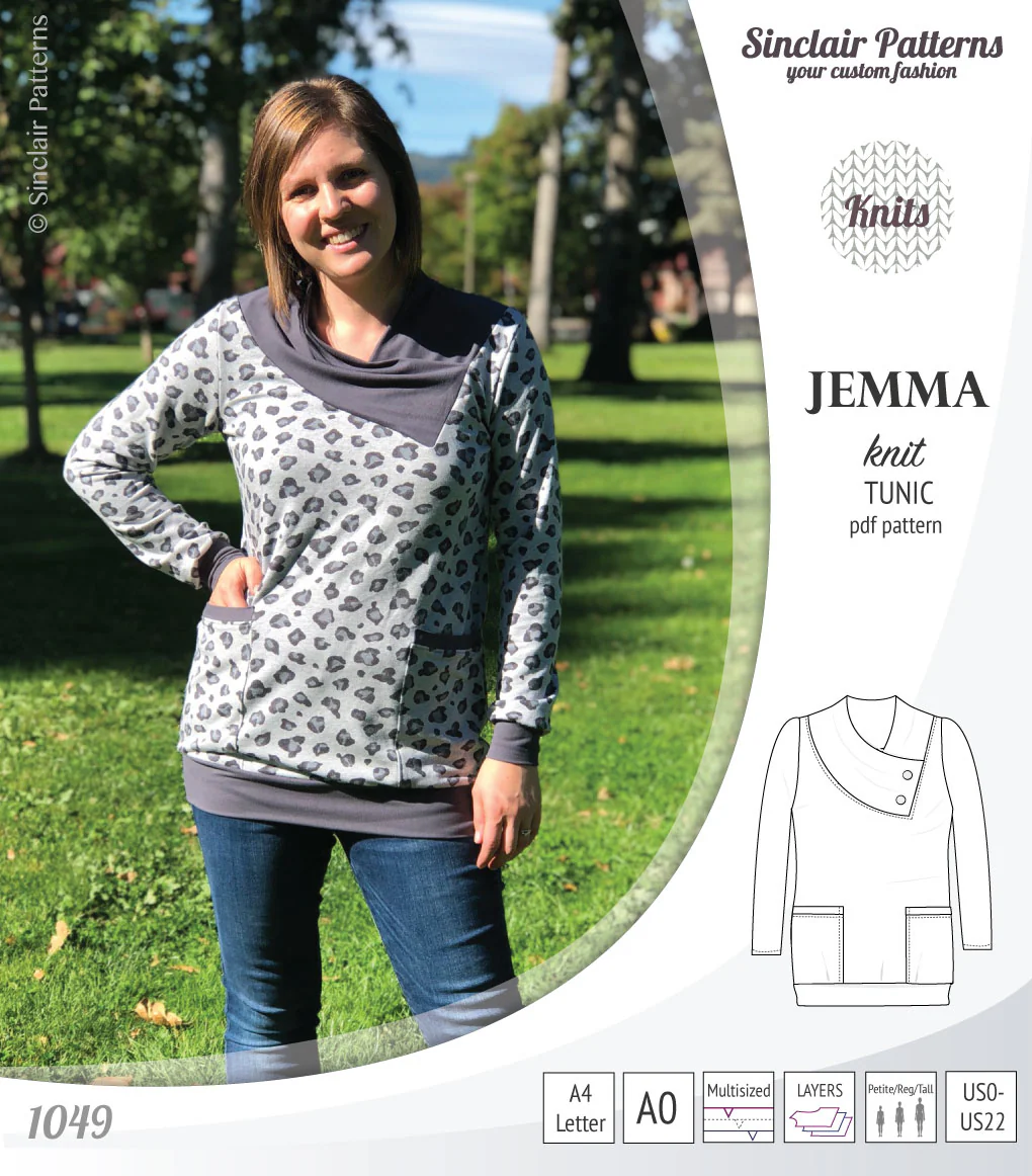 Jemma knit tunic with pockets (PDF) - Image 3