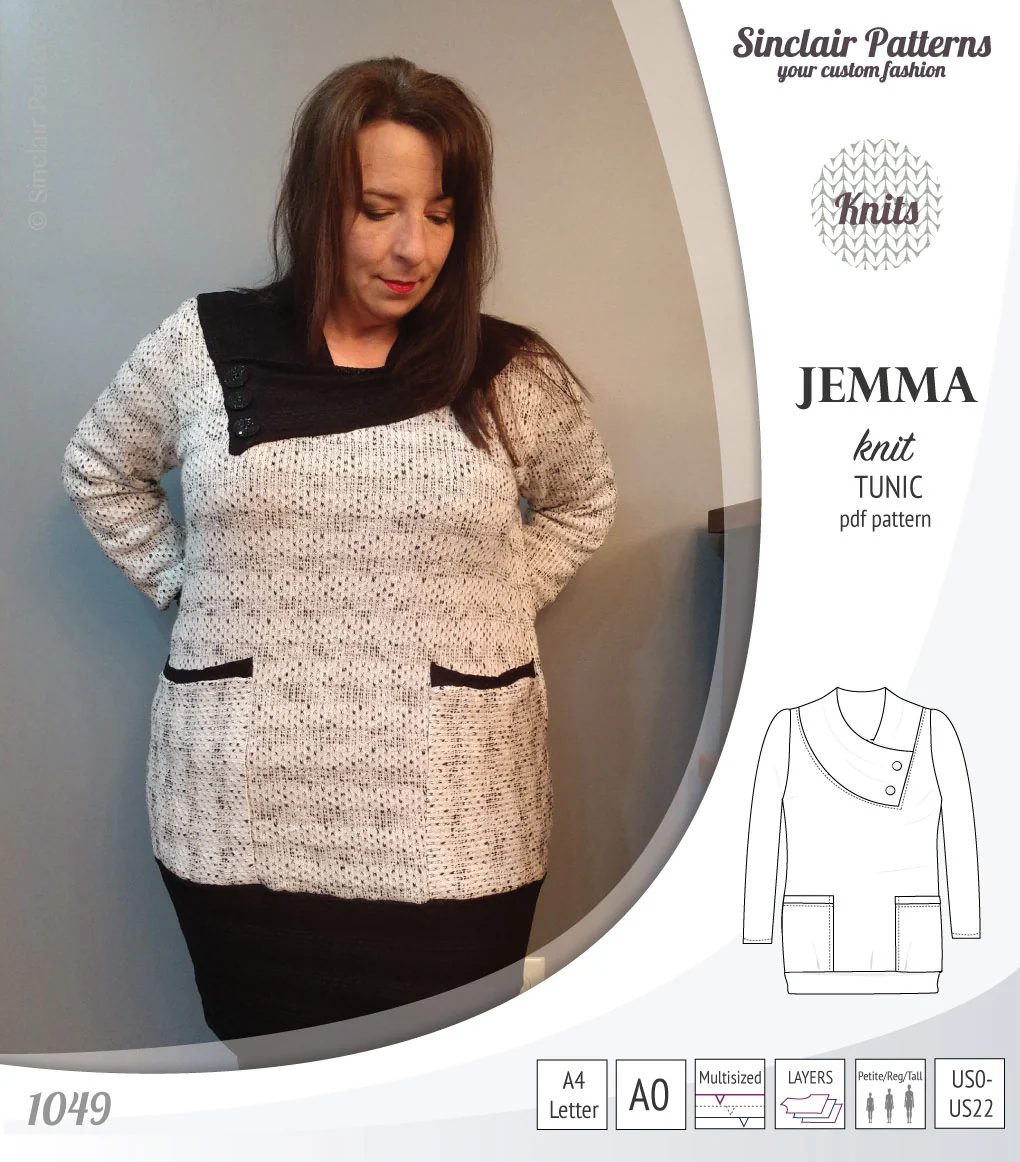 Jemma knit tunic with pockets (PDF) - Image 32