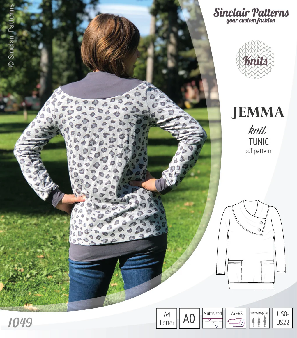 Jemma knit tunic with pockets (PDF) - Image 4