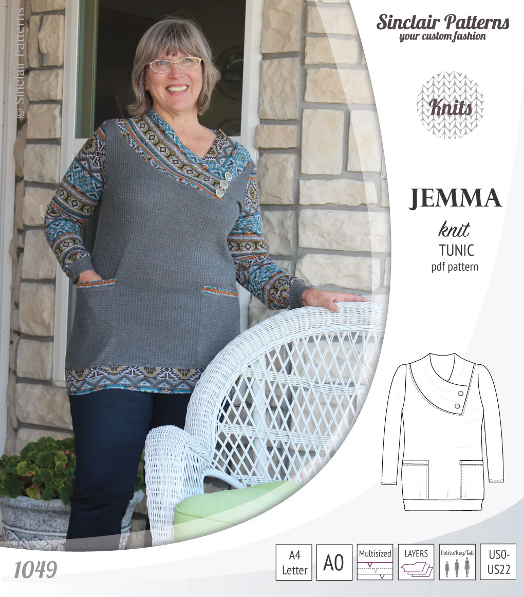 Jemma knit tunic with pockets (PDF) - Image 41