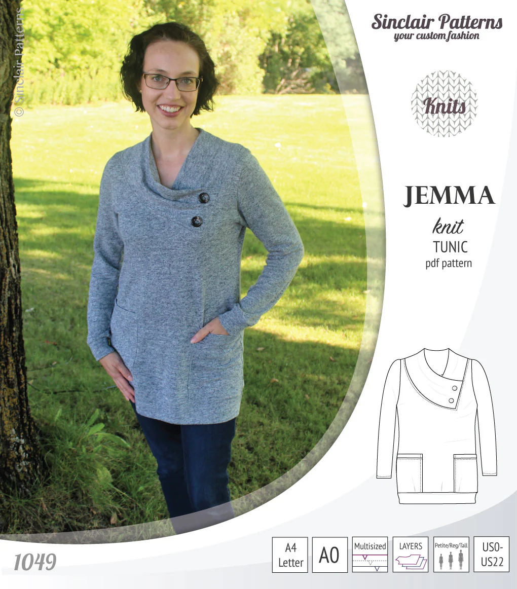 Jemma knit tunic with pockets (PDF) - Image 47