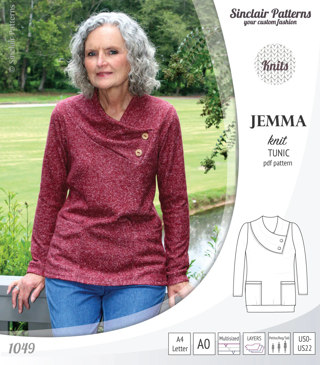 Jemma knit tunic with pockets (PDF) - Image 5