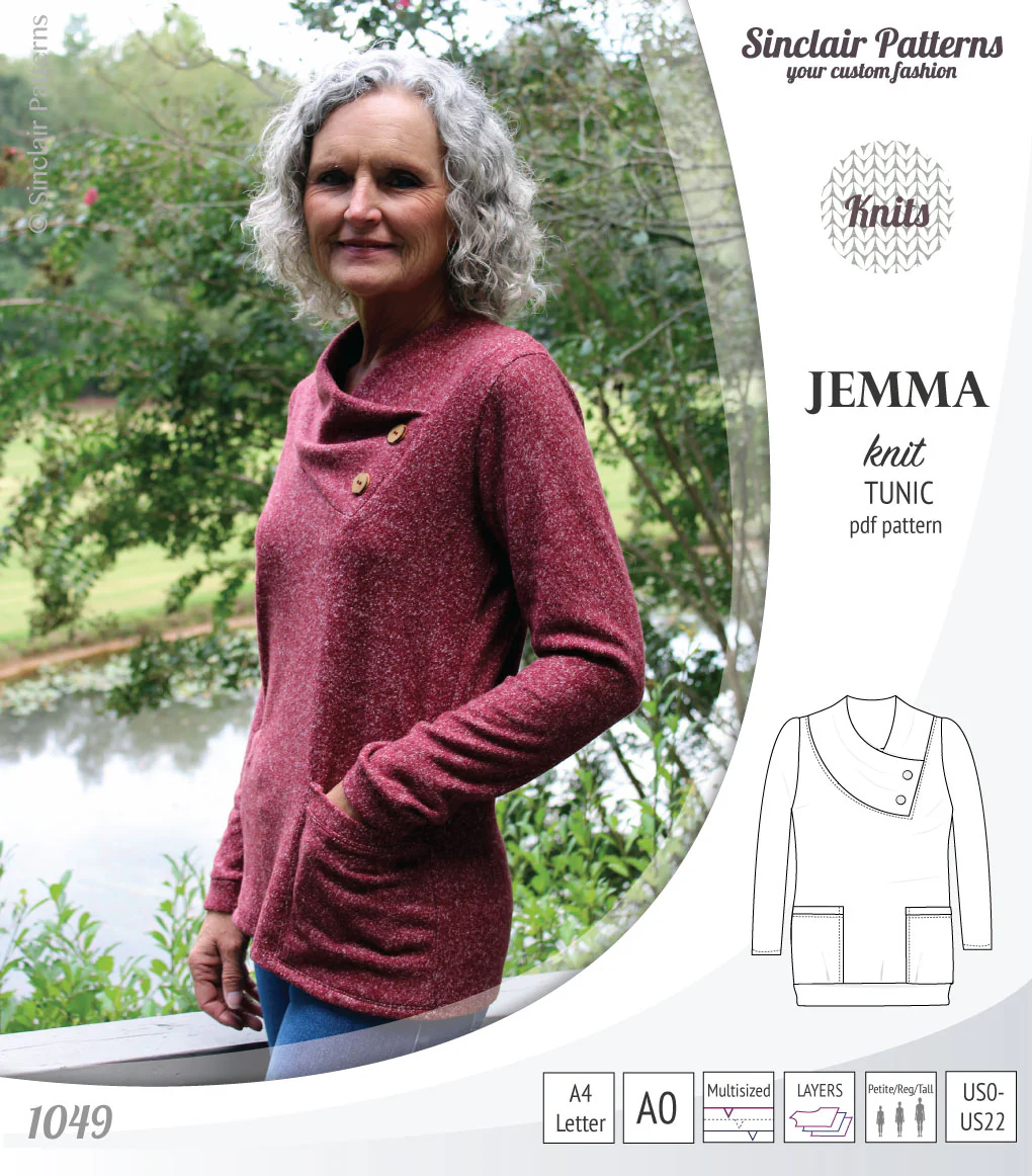 Jemma knit tunic with pockets (PDF) - Image 6