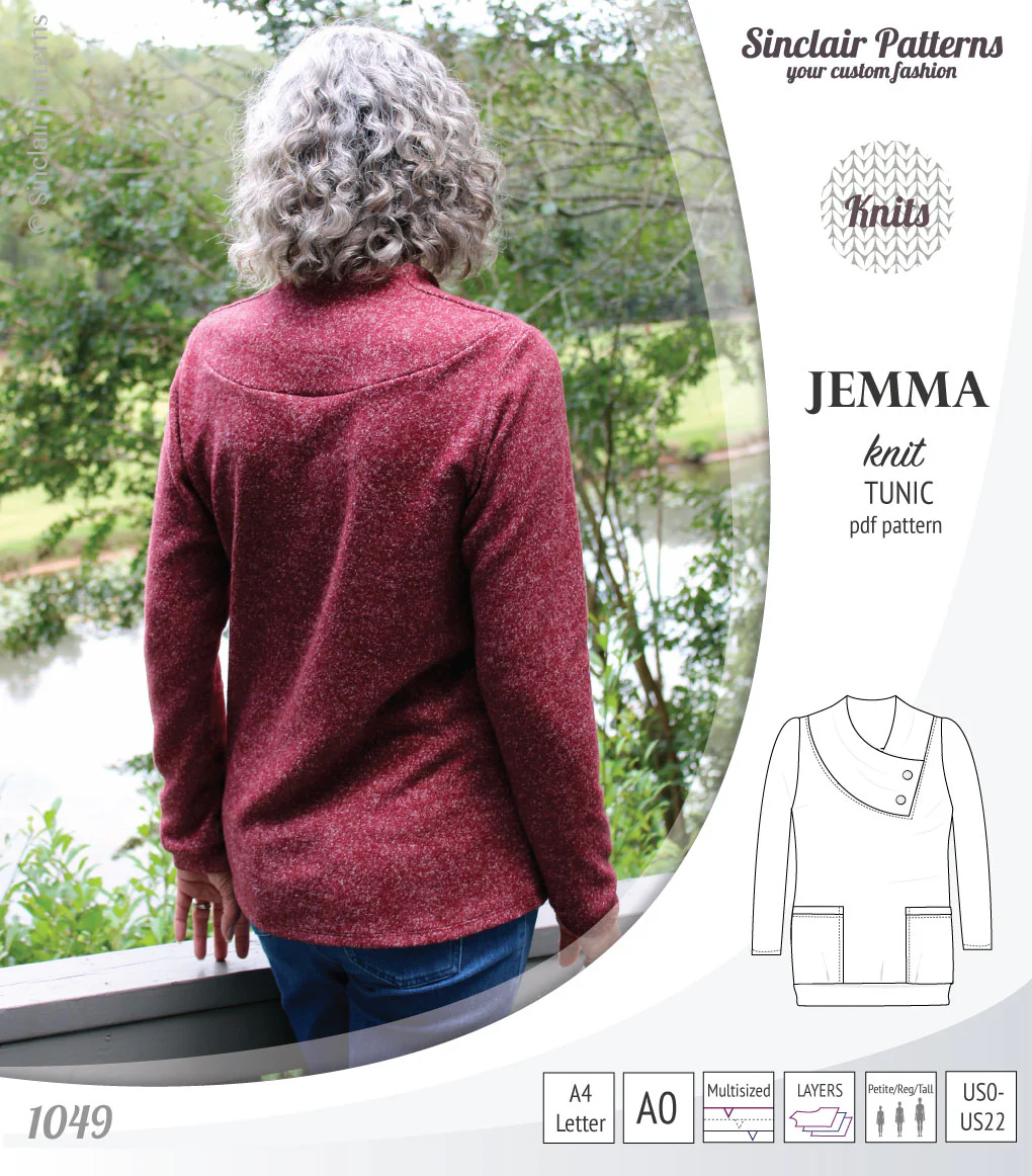Jemma knit tunic with pockets (PDF) - Image 7
