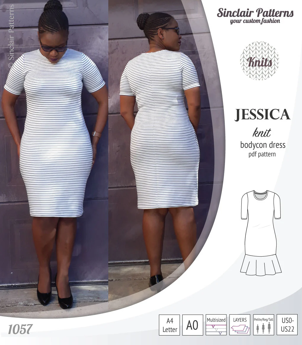 Jessica bodycon knit dress (PDF) - Image 29