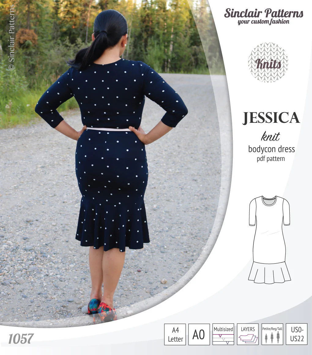 Jessica bodycon knit dress (PDF) - Image 6