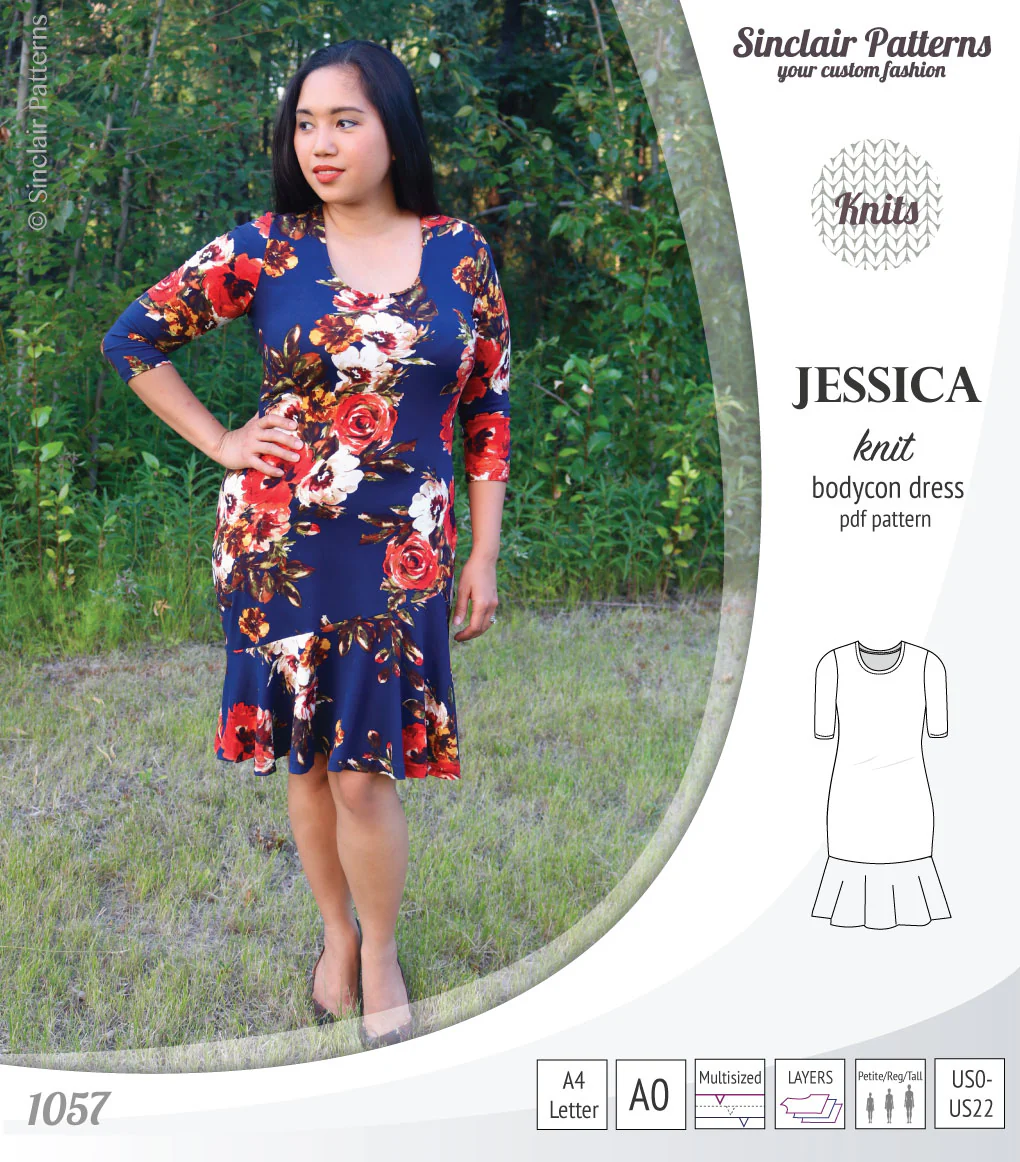 Jessica bodycon knit dress (PDF) - Image 8