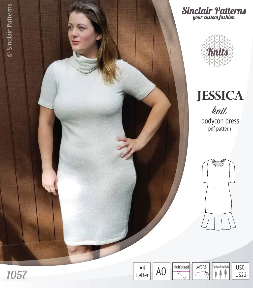 Jessica bodycon knit dress (PDF) - Image 9