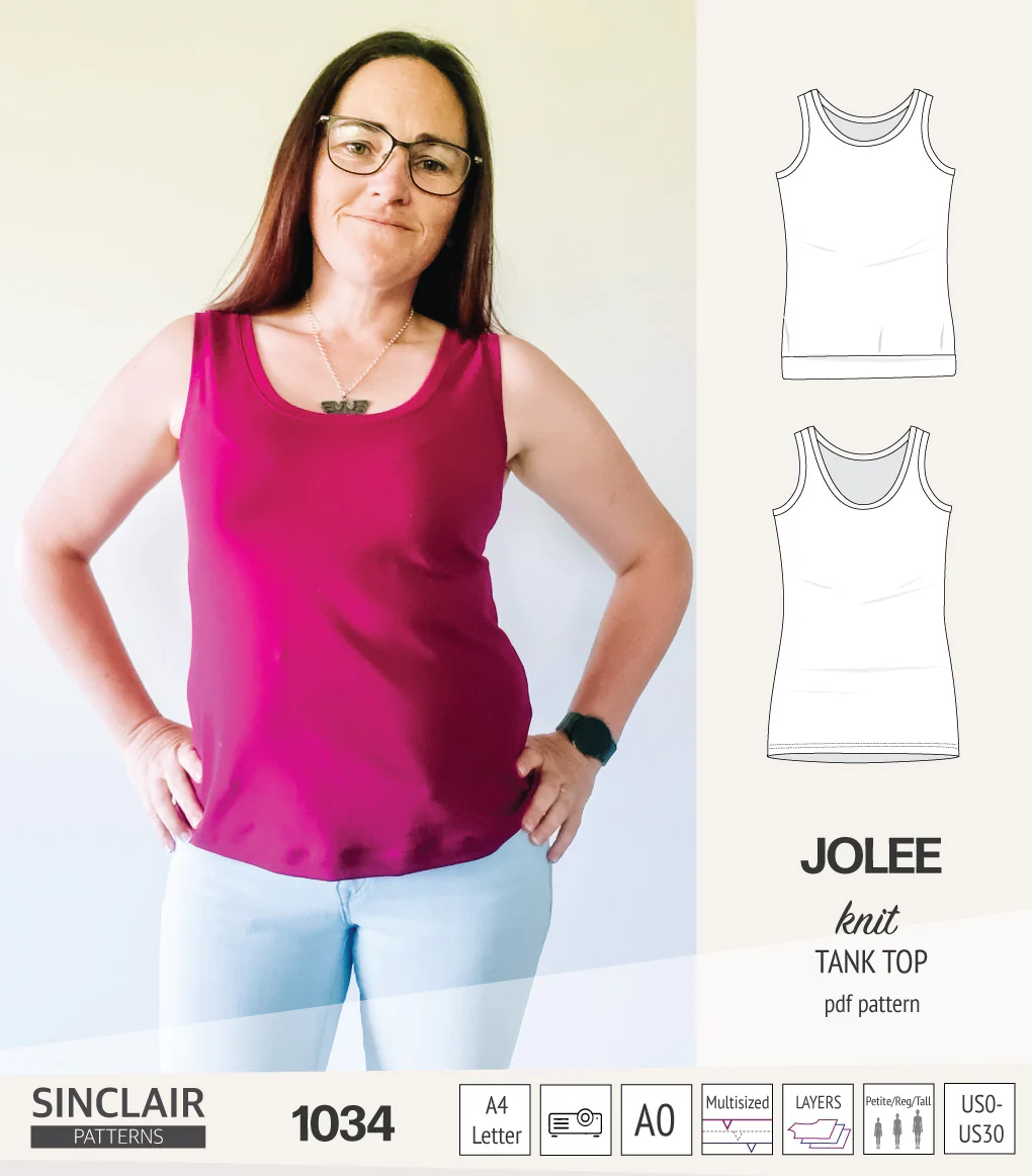 Jolee knit longline tank top sewing pattern (PDF) - Image 14