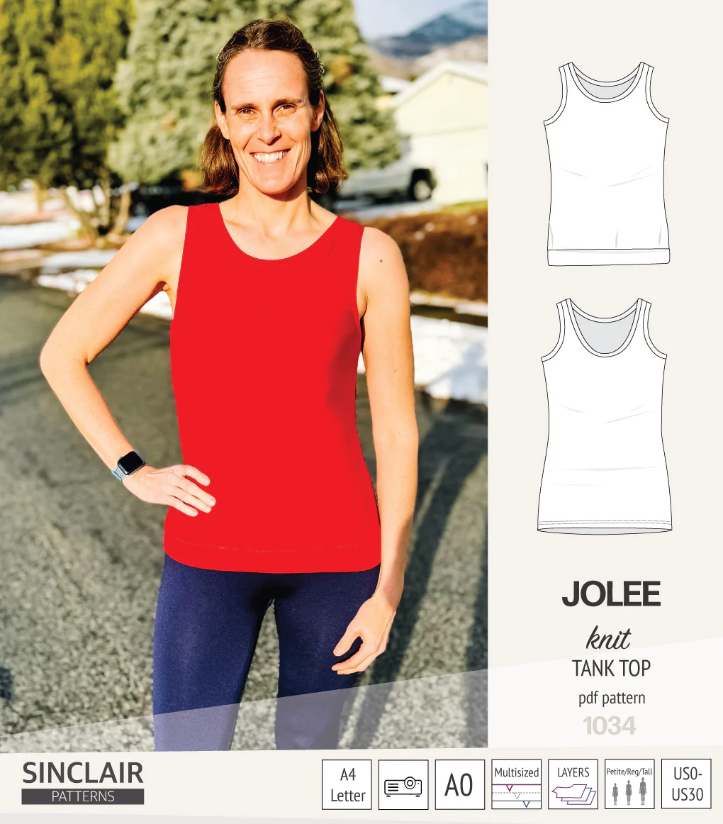 Jolee knit longline tank top sewing pattern (PDF) - Image 16