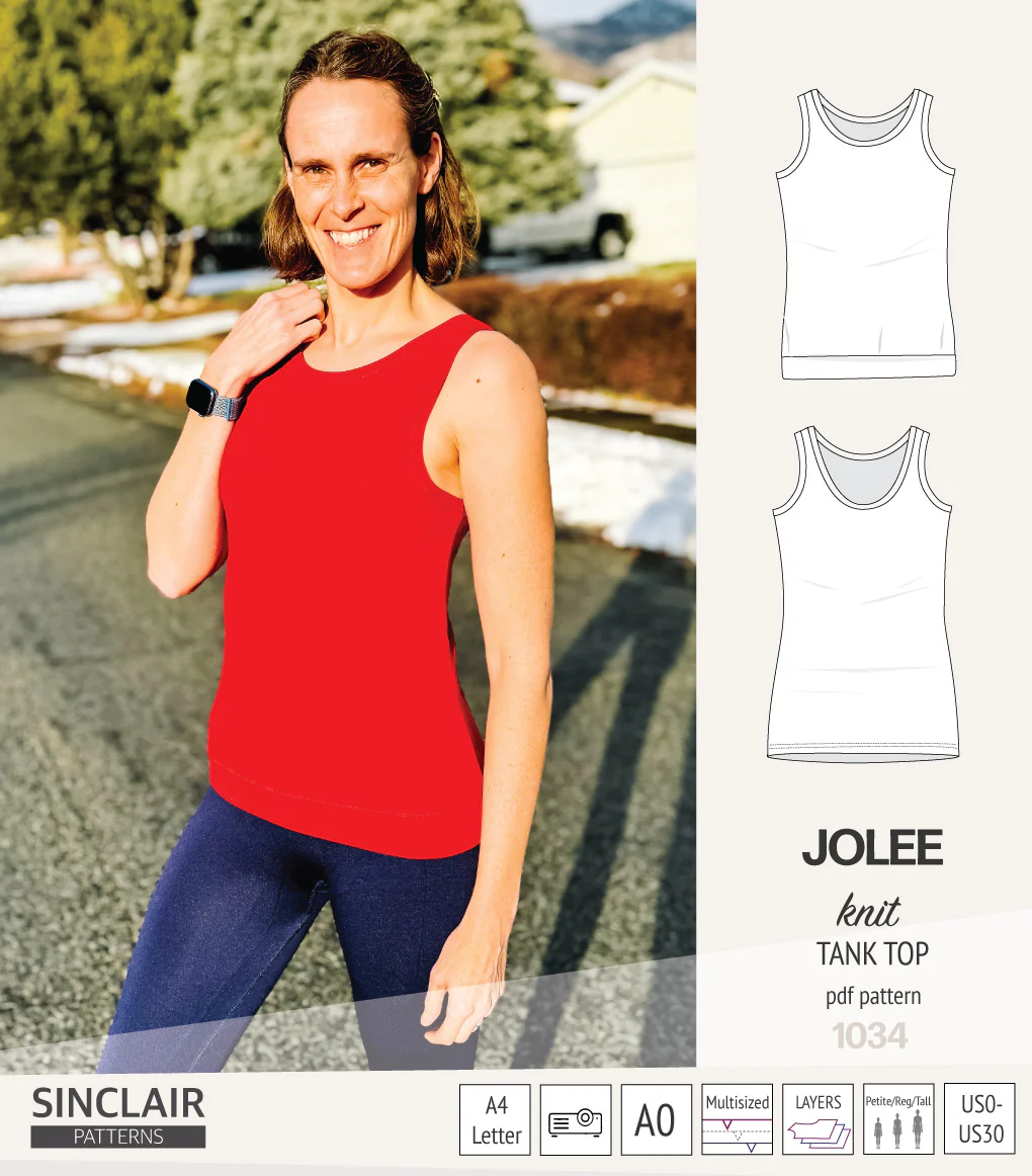 Jolee knit longline tank top sewing pattern (PDF) - Image 17