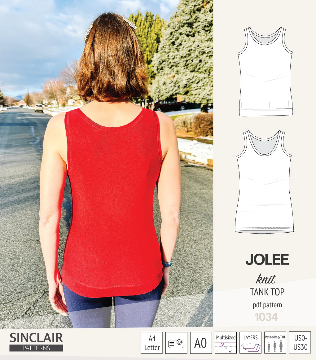 Jolee knit longline tank top sewing pattern (PDF) - Image 18
