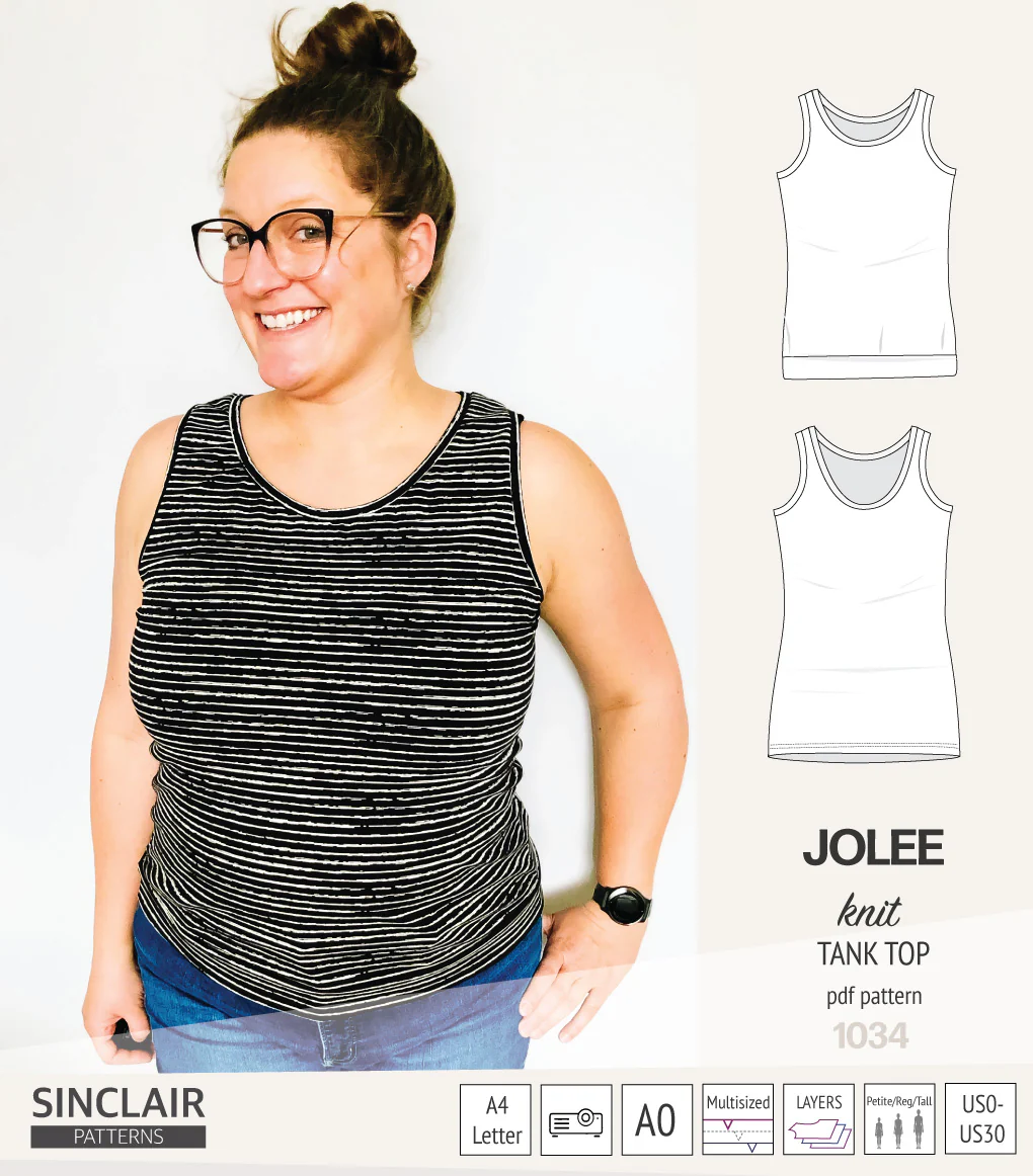 Jolee knit longline tank top sewing pattern (PDF) - Image 20