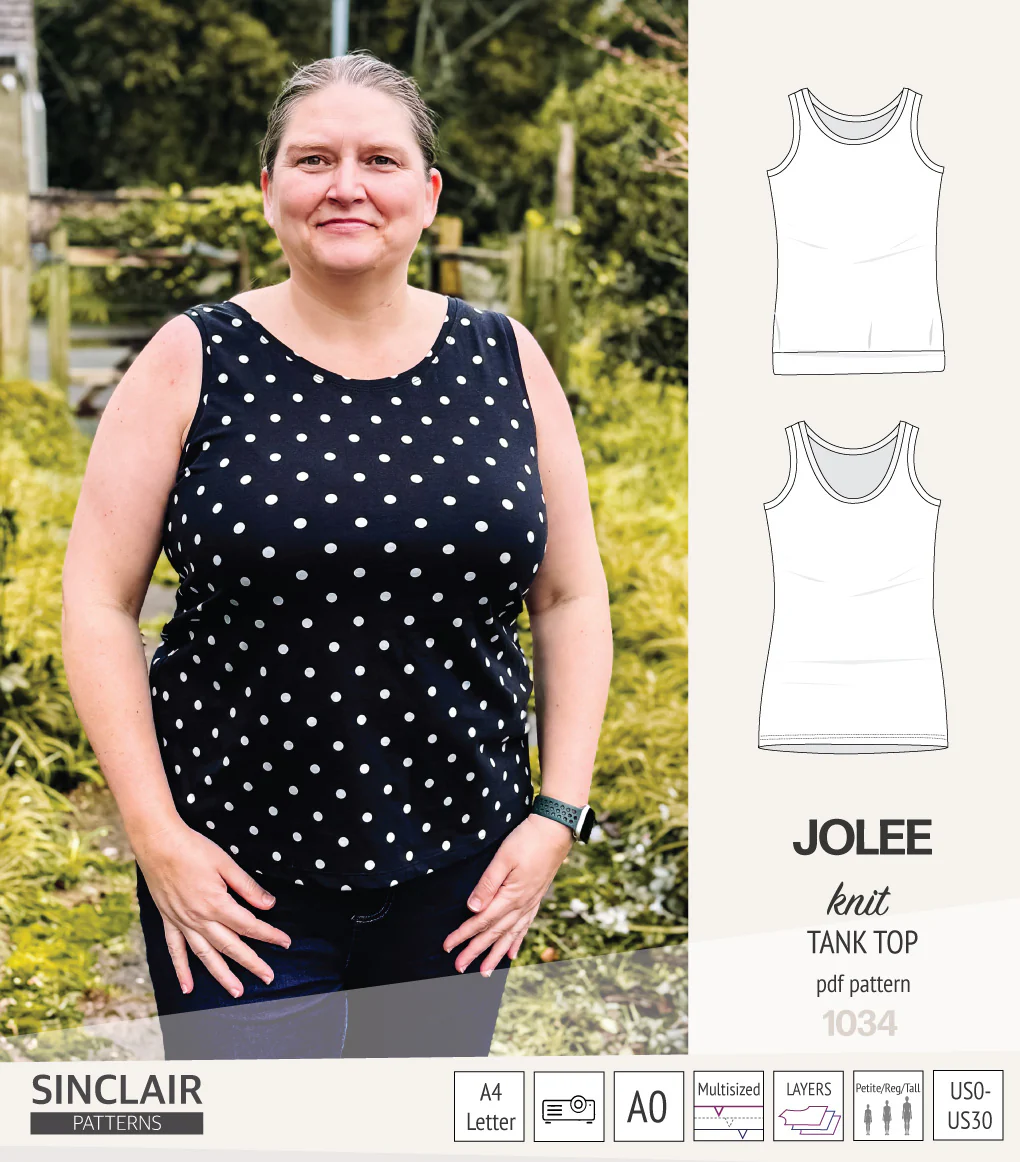 Jolee knit longline tank top sewing pattern (PDF) - Image 29