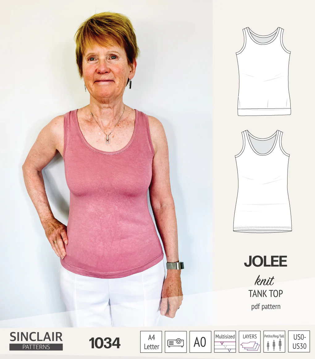 Jolee knit longline tank top sewing pattern (PDF) - Image 34