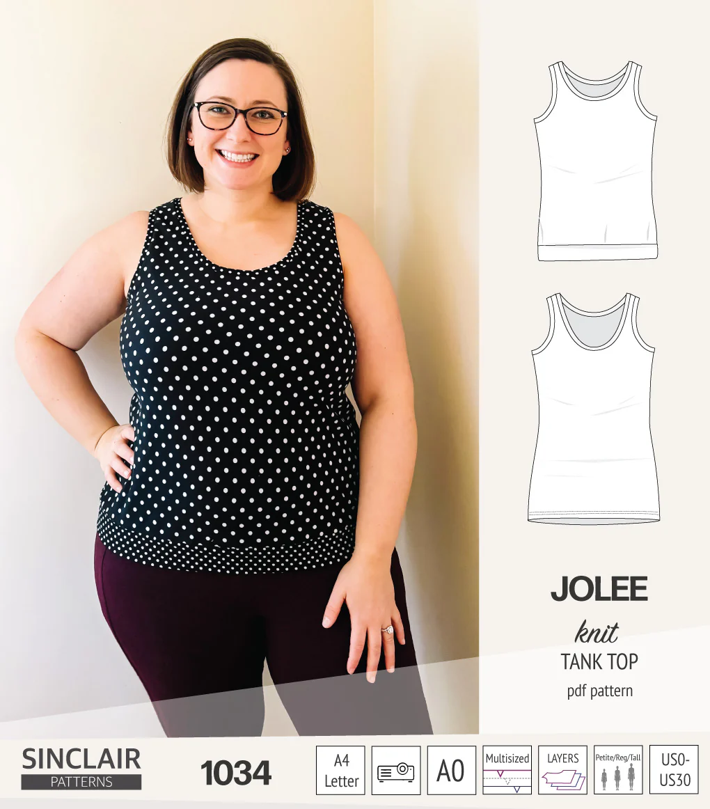 Jolee knit longline tank top sewing pattern (PDF) - Image 7