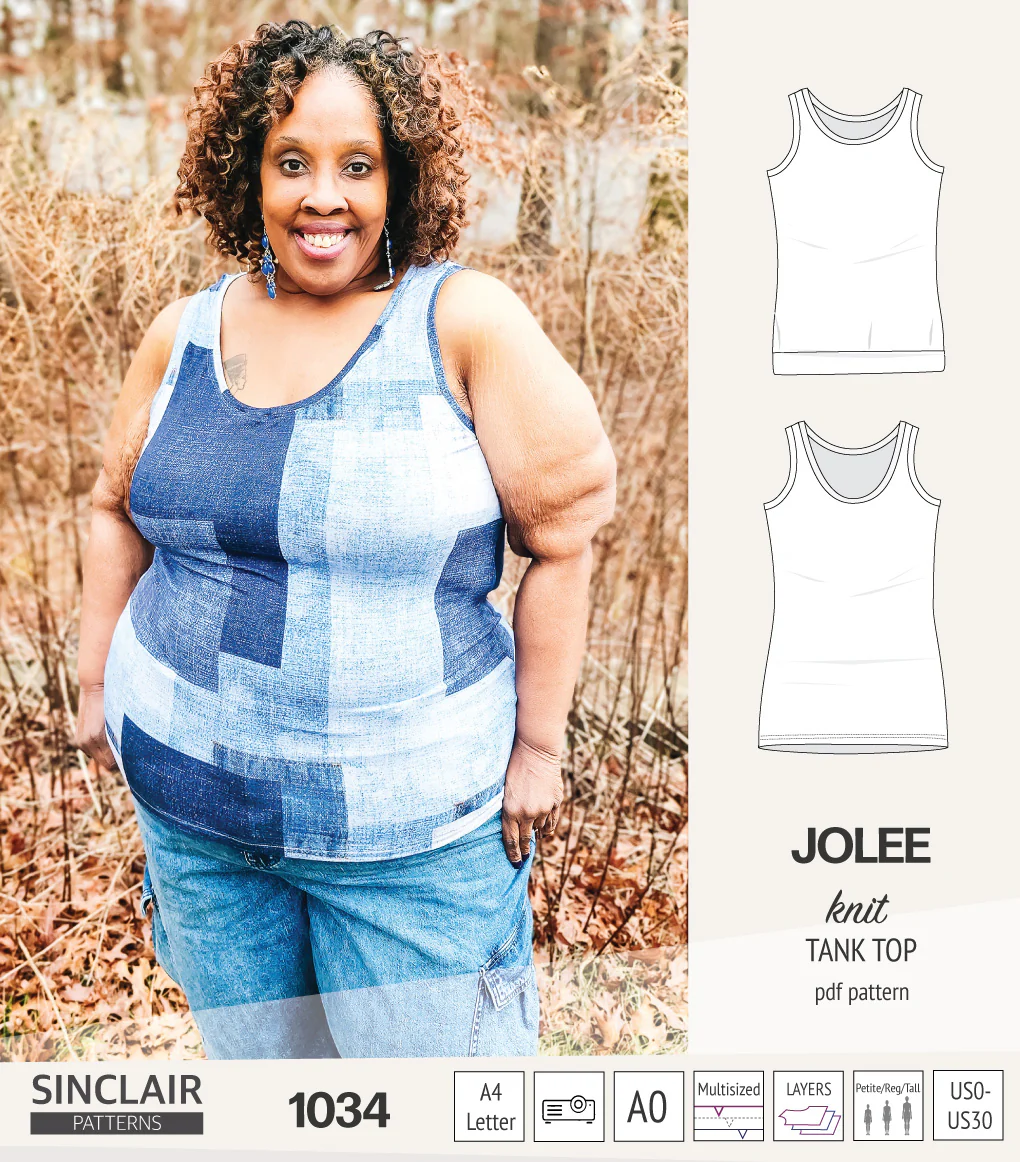 Jolee knit longline tank top sewing pattern (PDF) - Image 8