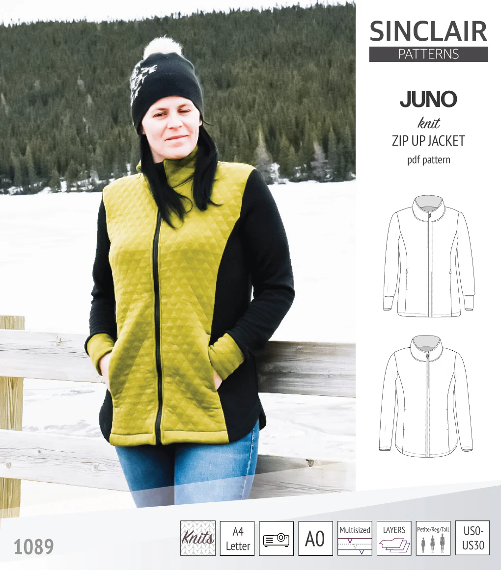 Juno knit zip up fleece style jacket with pockets (PDF) - Image 33