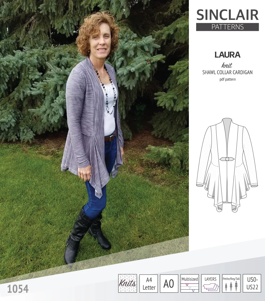 Laura relaxed fit shawl collar cardigan (PDF) - Image 10