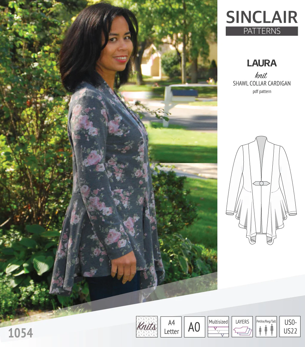 Laura relaxed fit shawl collar cardigan (PDF) - Image 11