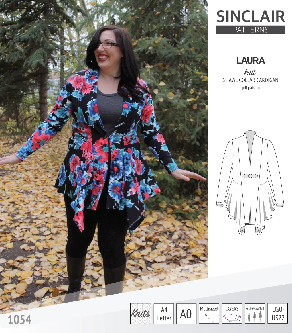 Laura relaxed fit shawl collar cardigan (PDF) - Image 12