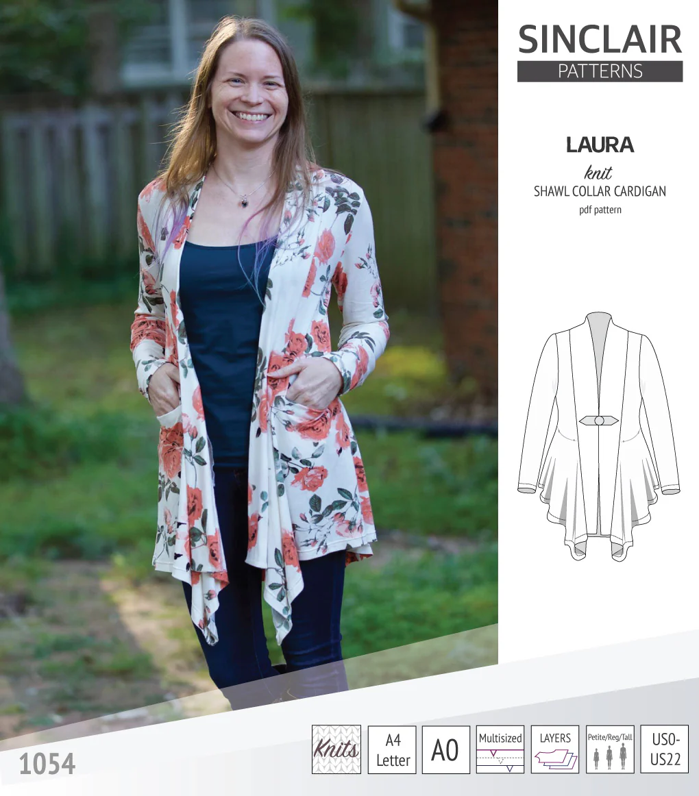 Laura relaxed fit shawl collar cardigan (PDF) - Image 13