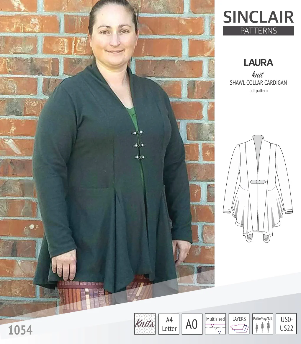 Laura relaxed fit shawl collar cardigan (PDF) - Image 14