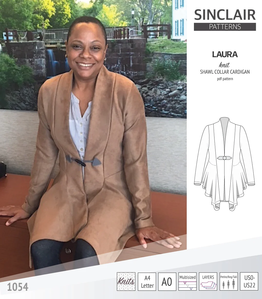 Laura relaxed fit shawl collar cardigan (PDF) - Image 8