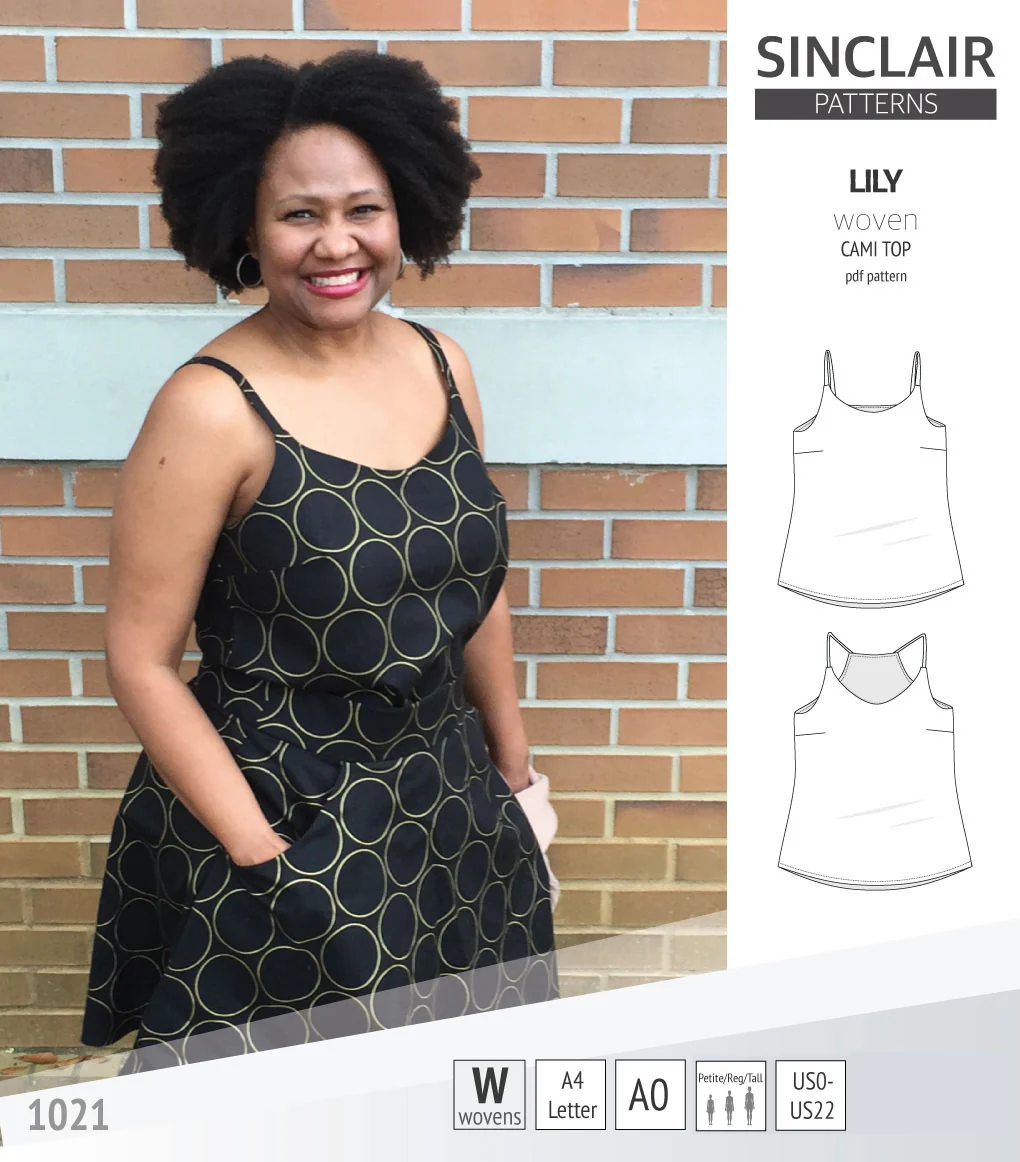 Lily classic cami woven top (PDF) - Image 3