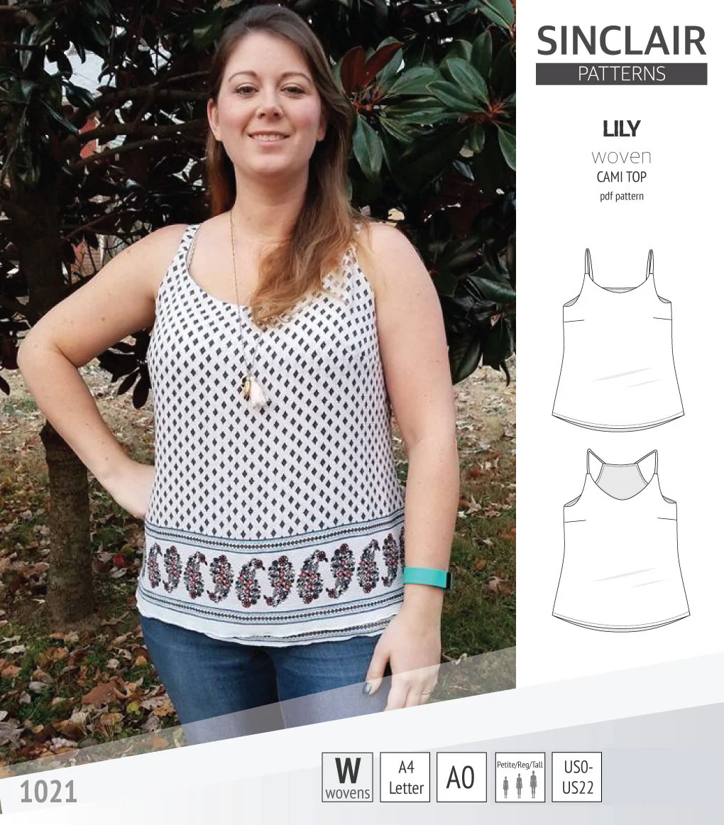 Lily classic cami woven top (PDF) - Image 4