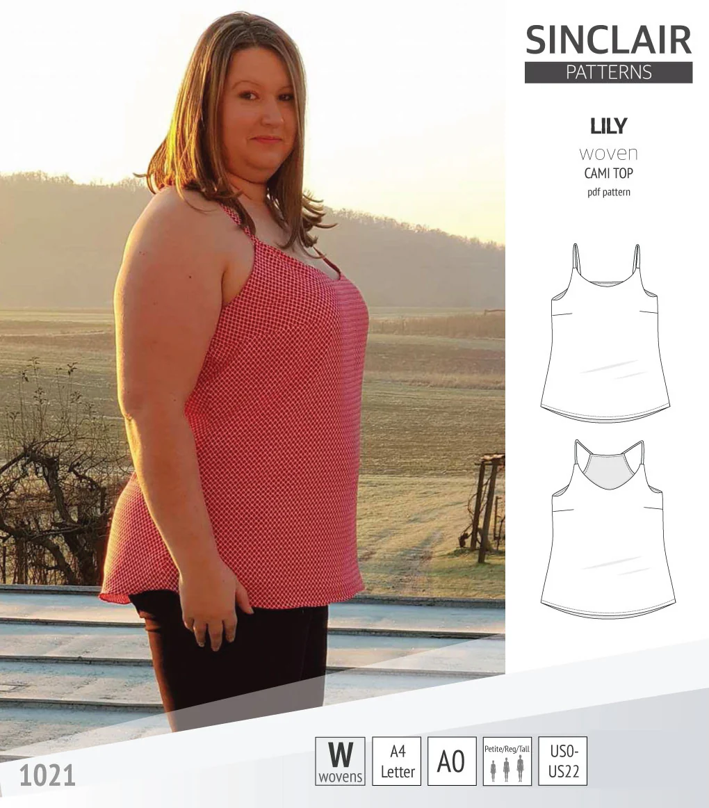 Lily classic cami woven top (PDF) - Image 6