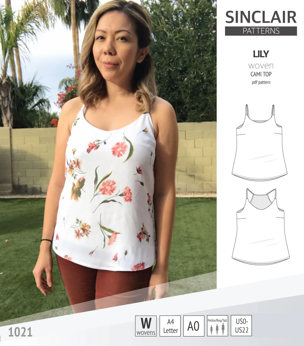 Lily classic cami woven top (PDF) - Image 8