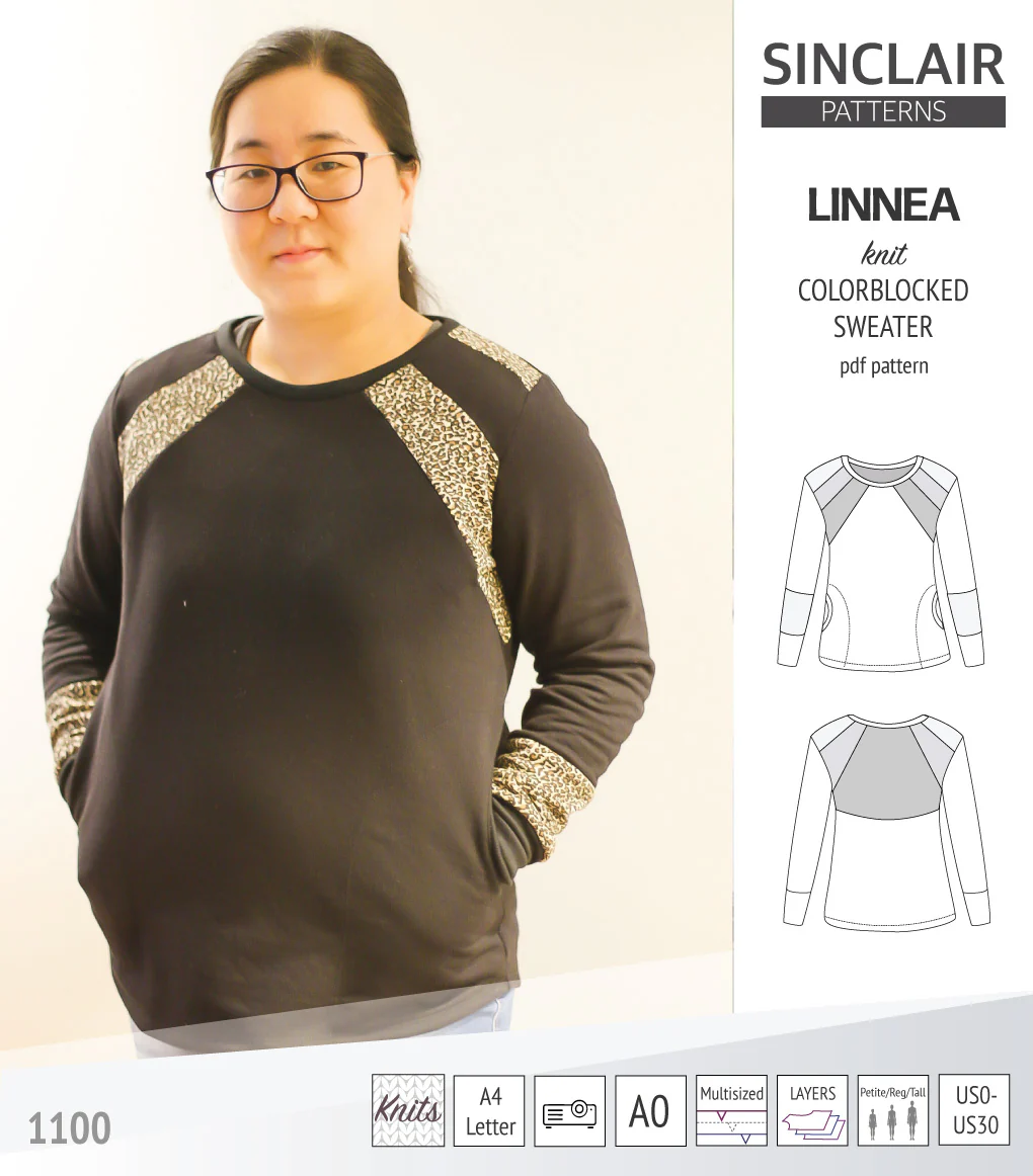 Linnea colorblocked sweater (PDF) - Image 32