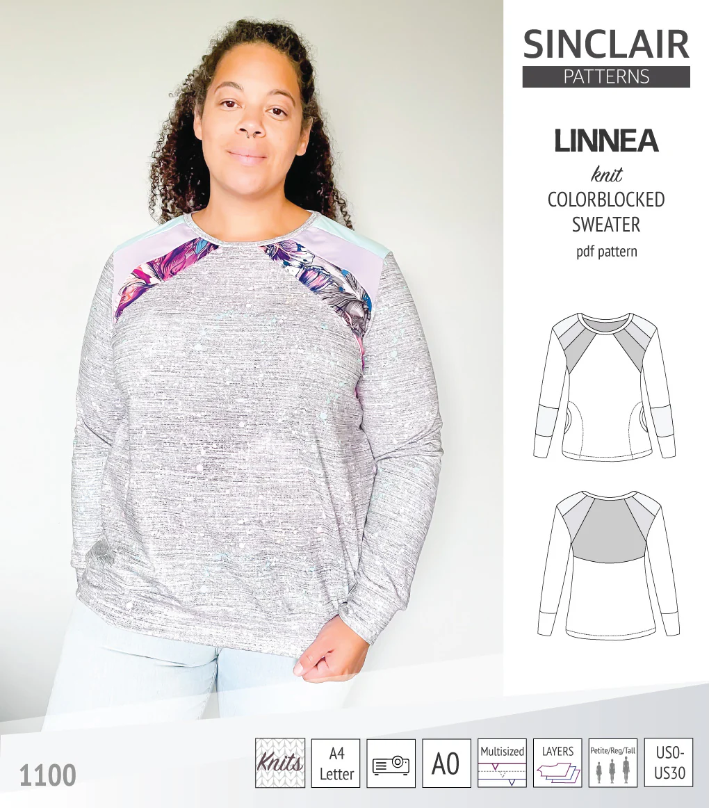 Linnea colorblocked sweater (PDF) - Image 44