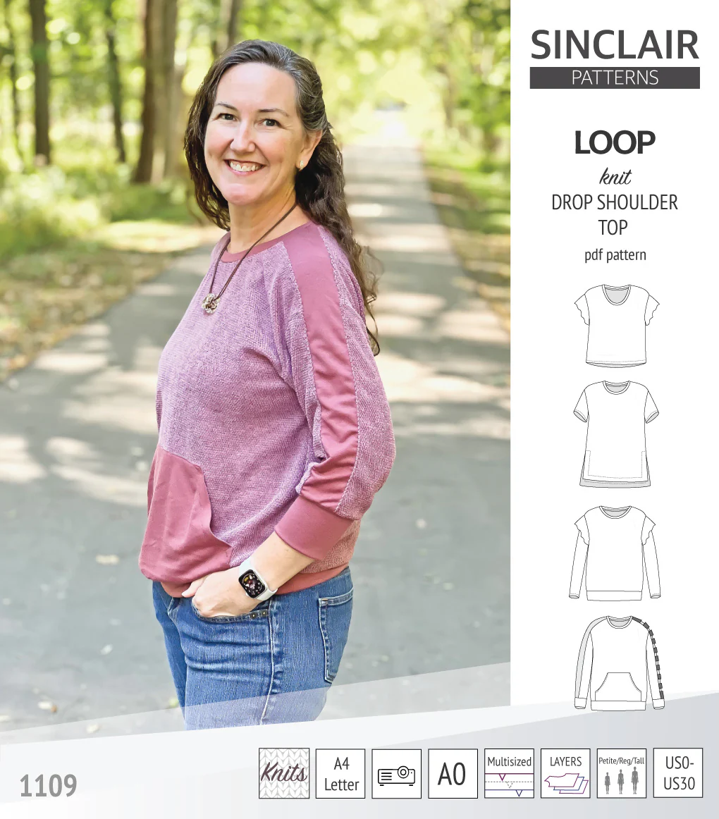 Loop drop shoulder knit top (PDF) - Image 10