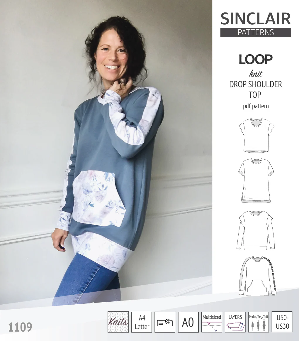 Loop drop shoulder knit top (PDF) - Image 11