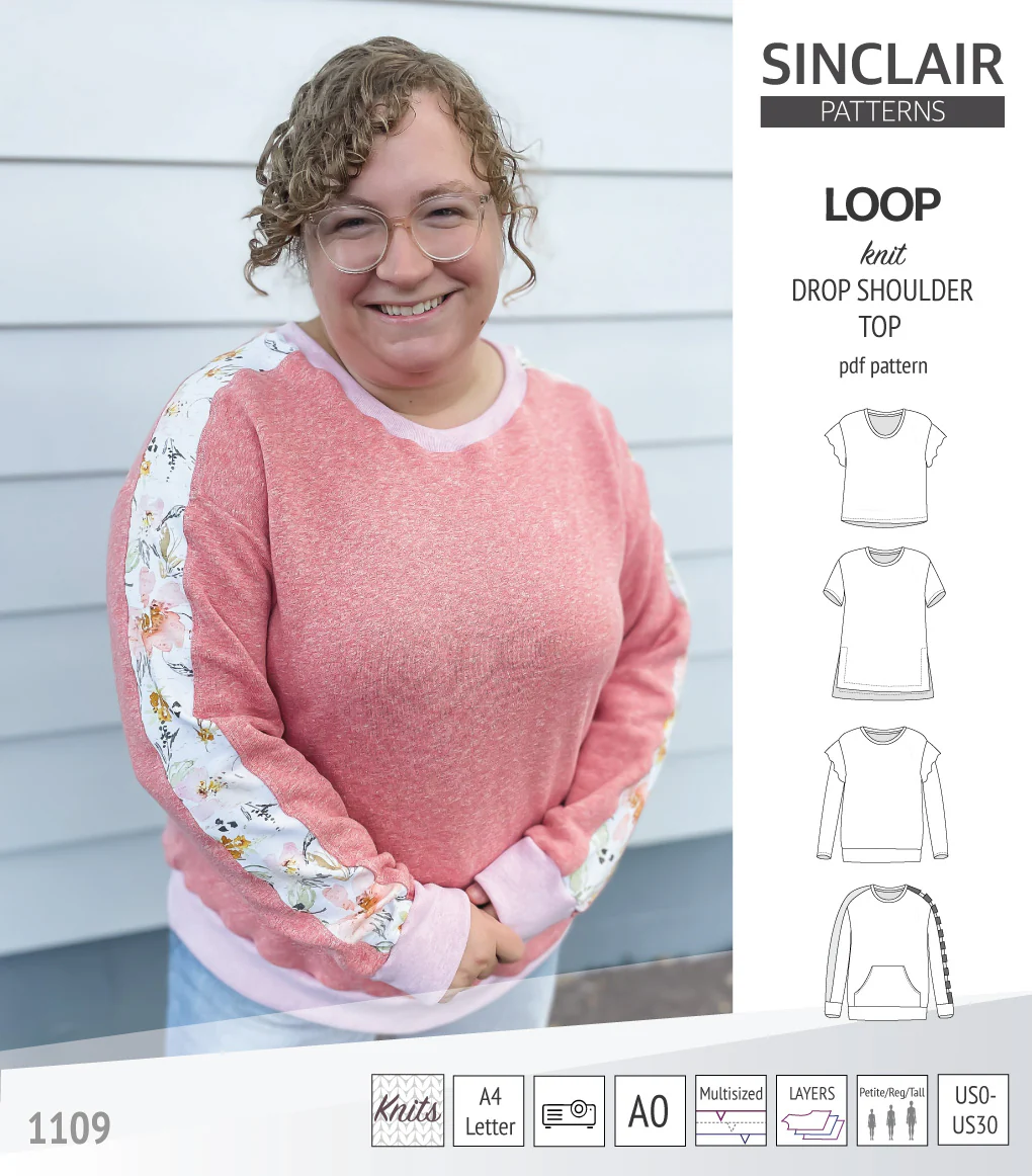 Loop drop shoulder knit top (PDF) - Image 13