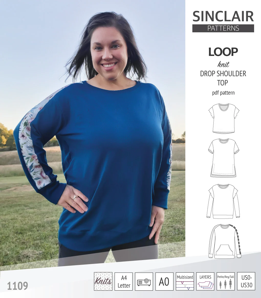 Loop drop shoulder knit top (PDF) - Image 14