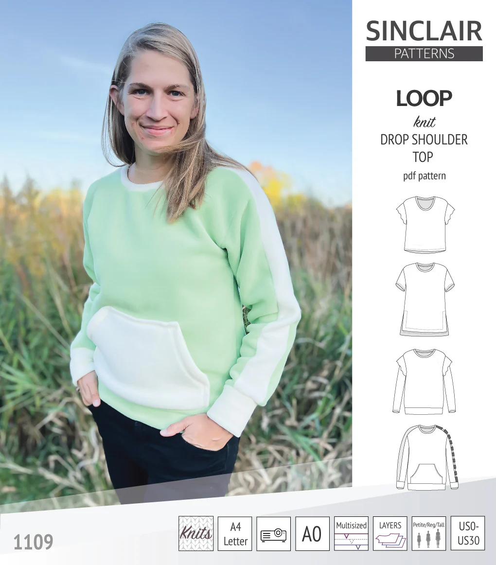 Loop drop shoulder knit top (PDF) - Image 15