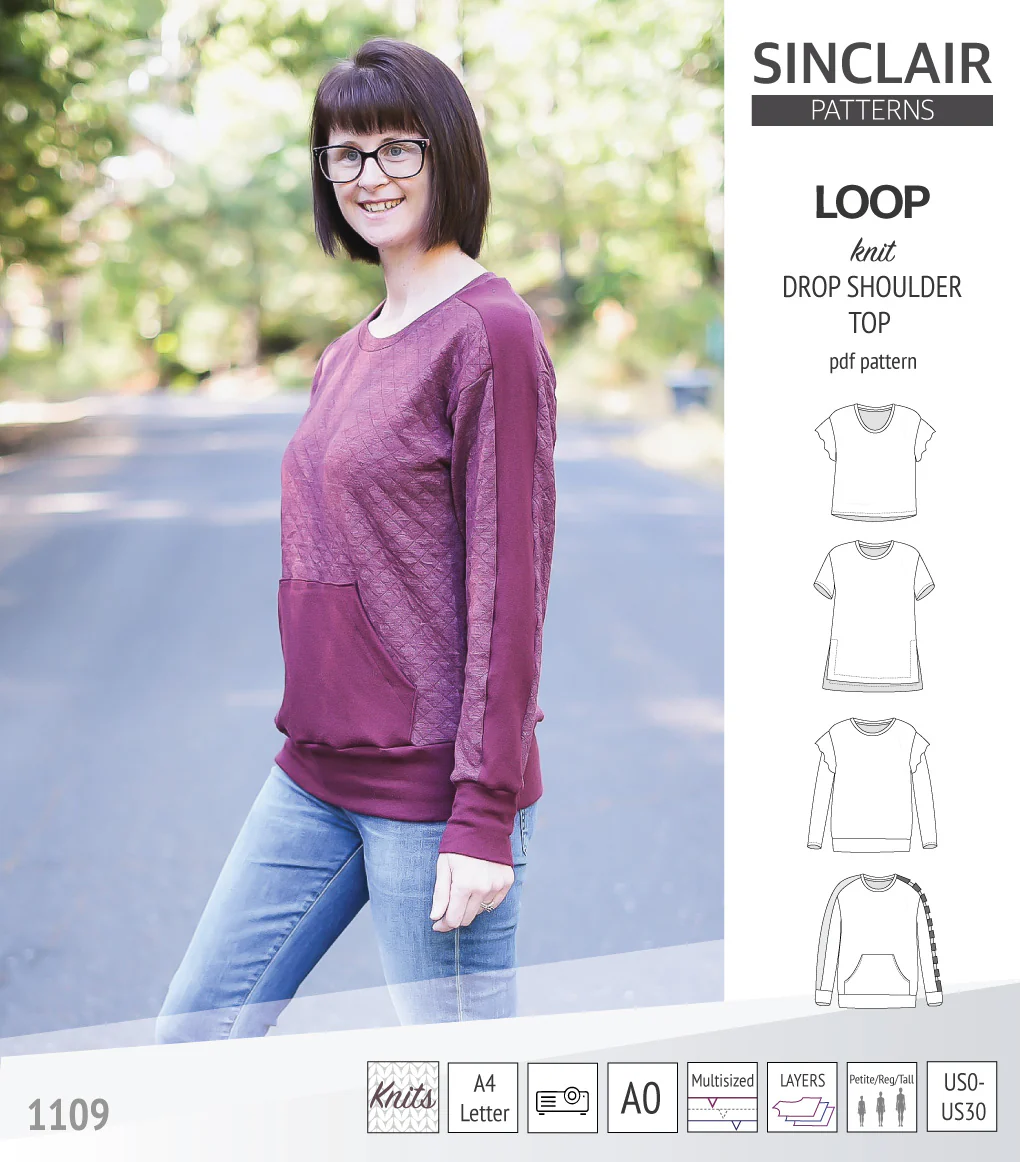 Loop drop shoulder knit top (PDF) - Image 16